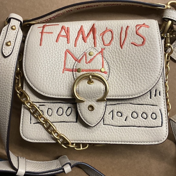 Coach X Jean Michel Basquiat Beat Shoulder Bag 18, NWOT - Picture 6 of 14